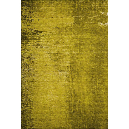 8' X 10' Gold And Gray Abstract Washable Area Rug With UV Protection