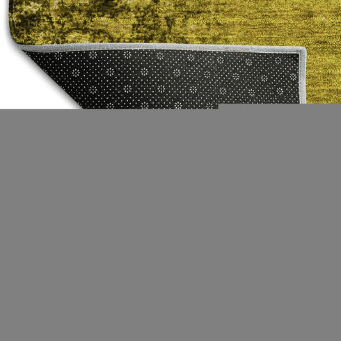 8' X 10' Gold And Gray Abstract Washable Area Rug With UV Protection