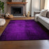 8' X 10' Purple And Gray Abstract Washable Area Rug With UV Protection