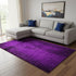 8' X 10' Purple And Gray Abstract Washable Area Rug With UV Protection