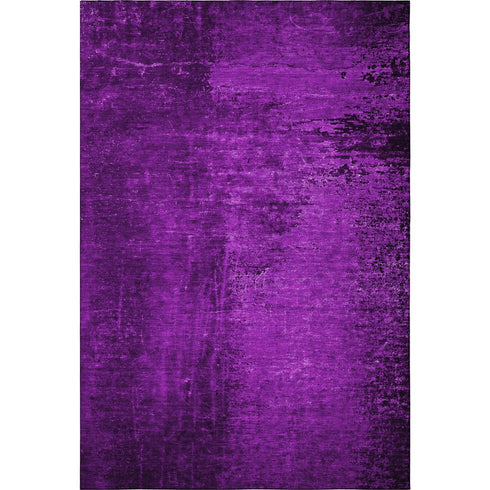 8' X 10' Purple And Gray Abstract Washable Area Rug With UV Protection