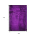 9' X 12' Purple And Gray Abstract Washable Area Rug With UV Protection