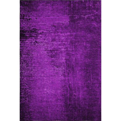 9' X 12' Purple And Gray Abstract Washable Area Rug With UV Protection