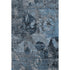 5' X 8' Denim Blue And Gray Abstract Washable Area Rug With UV Protection