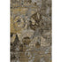 5' X 8' Coffee And Gray Abstract Washable Area Rug With UV Protection