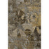 5' X 8' Coffee And Gray Abstract Washable Area Rug With UV Protection