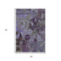 5' X 8' Purple And Gray Abstract Washable Area Rug With UV Protection