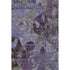 5' X 8' Purple And Gray Abstract Washable Area Rug With UV Protection