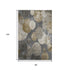 8' X 10' Brown And Ivory Abstract Washable Area Rug With UV Protection