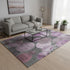 5' X 8' Cabernet And Ivory Abstract Washable Area Rug With UV Protection