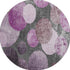8' Cabernet And Ivory Abstract Washable Round Rug With UV Protection