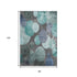 8' X 10' Teal And Gray Abstract Washable Area Rug With UV Protection