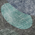 8' X 10' Teal And Gray Abstract Washable Area Rug With UV Protection