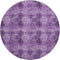 9' X 12' Eggplant And Ivory Floral Medallion Distressed Washable Area Rug With UV Protection