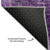 9' X 12' Eggplant And Ivory Floral Medallion Distressed Washable Area Rug With UV Protection