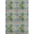 9' X 12' Green Blush And Teal Floral Medallion Distressed Washable Area Rug With UV Protection