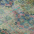 9' X 12' Green Blush And Teal Floral Medallion Distressed Washable Area Rug With UV Protection