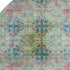 9' X 12' Green Blush And Teal Floral Medallion Distressed Washable Area Rug With UV Protection