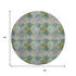 9' X 12' Green Blush And Teal Floral Medallion Distressed Washable Area Rug With UV Protection