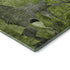 9' X 12' Fern Green And Gray Abstract Distressed Washable Area Rug With UV Protection