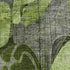 9' X 12' Fern Green And Gray Abstract Distressed Washable Area Rug With UV Protection