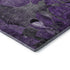 9' X 12' Purple And Ivory Abstract Distressed Washable Area Rug With UV Protection