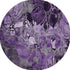 9' X 12' Purple And Ivory Abstract Distressed Washable Area Rug With UV Protection