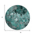 9' X 12' Teal And Gray Floral Washable Area Rug With UV Protection