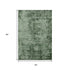 5' X 8' Emerald And Ivory Abstract Washable Area Rug With UV Protection