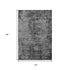 5' X 8' Gray And Ivory Abstract Washable Area Rug With UV Protection