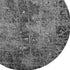 8' Gray And Ivory Abstract Washable Round Rug With UV Protection