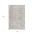 5' X 8' Ivory And Cream Abstract Washable Area Rug With UV Protection