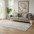 5' X 8' Ivory And Cream Abstract Washable Area Rug With UV Protection