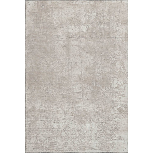 8' X 10' Ivory And Cream Abstract Washable Area Rug With UV Protection