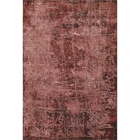 5' X 8' Merlot And Ivory Abstract Washable Area Rug With UV Protection