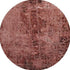 8' Merlot And Ivory Abstract Washable Round Rug With UV Protection
