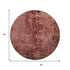 8' Merlot And Ivory Abstract Washable Round Rug With UV Protection