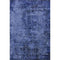 5' X 8' Navy Blue And Ivory Abstract Washable Area Rug With UV Protection