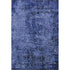5' X 8' Navy Blue And Ivory Abstract Washable Area Rug With UV Protection