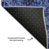 5' X 8' Navy Blue And Ivory Abstract Washable Area Rug With UV Protection