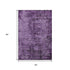 5' X 8' Purple And Ivory Abstract Washable Area Rug With UV Protection