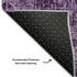 5' X 8' Purple And Ivory Abstract Washable Area Rug With UV Protection