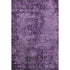 5' X 8' Purple And Ivory Abstract Washable Area Rug With UV Protection