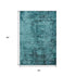 5' X 8' Teal And Ivory Abstract Washable Area Rug With UV Protection