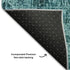 5' X 8' Teal And Ivory Abstract Washable Area Rug With UV Protection