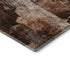 9' X 12' Rust And Ivory Floral Washable Area Rug With UV Protection