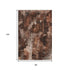 9' X 12' Rust And Ivory Floral Washable Area Rug With UV Protection