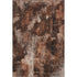 9' X 12' Rust And Ivory Floral Washable Area Rug With UV Protection