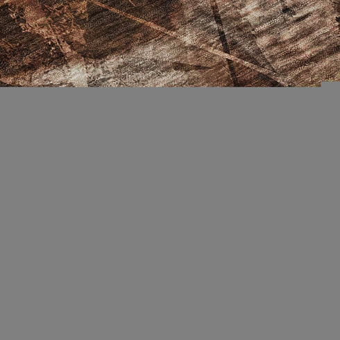 9' X 12' Rust And Ivory Floral Washable Area Rug With UV Protection