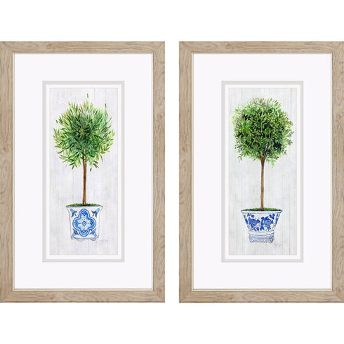 Set Of Two Rosemary Thyme Brown Framed Wall Art